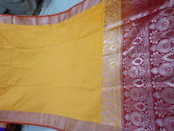 Mustard_Yellow_Banarasi_Silk_Weaving_Sarees_Saree_For_Women