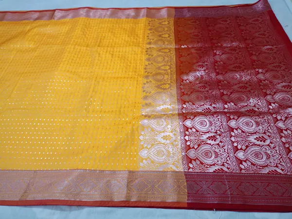 Mustard_Yellow_Banarasi_Silk_Weaving_Sarees_Saree_For_Women