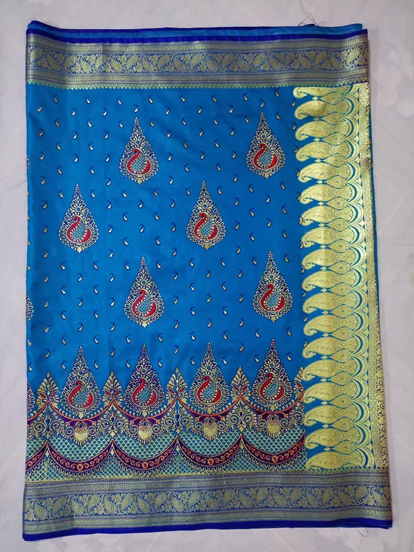 Royal_Blue_Banarasi_Silk_Embroidery_Saree_For_Women