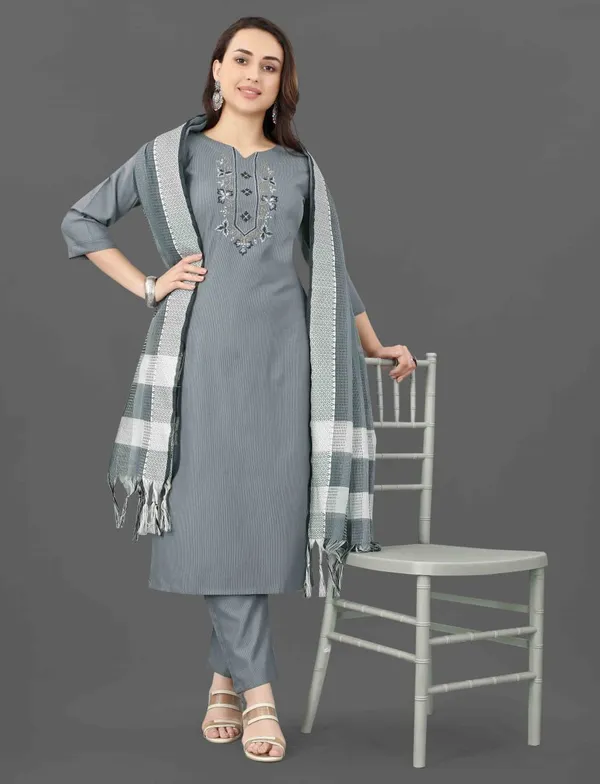 Gray_Embroidered_Straight_Kurta_Set_For_Women