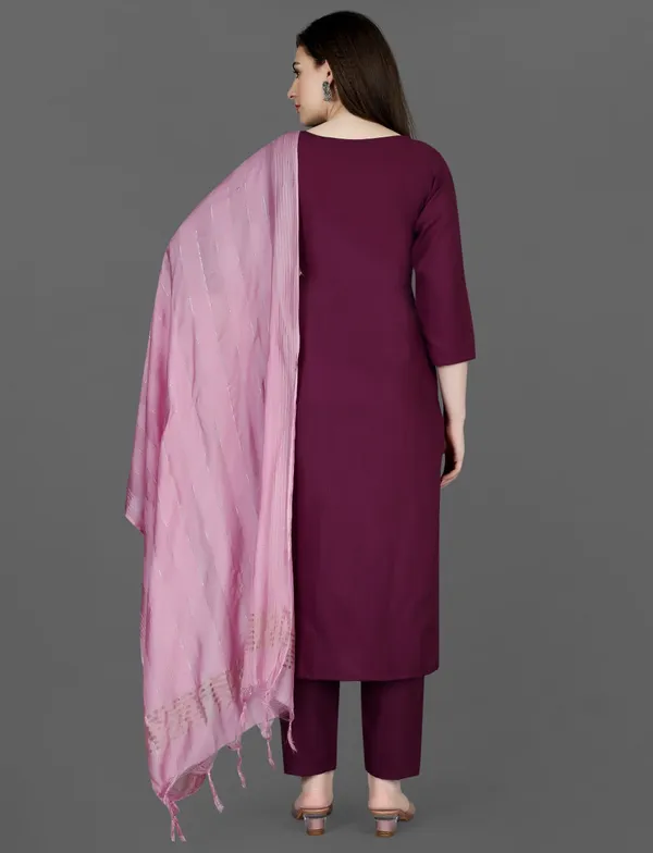 Purple_Cotton_Blend_Premium_Designer_Ready_To_Wear_Kurta_Set_For_Women