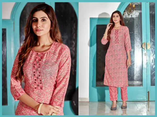 Pink_Cotton_Blend_Premium_Designer_Ready_To_Wear_Kurta_Set_For_Women