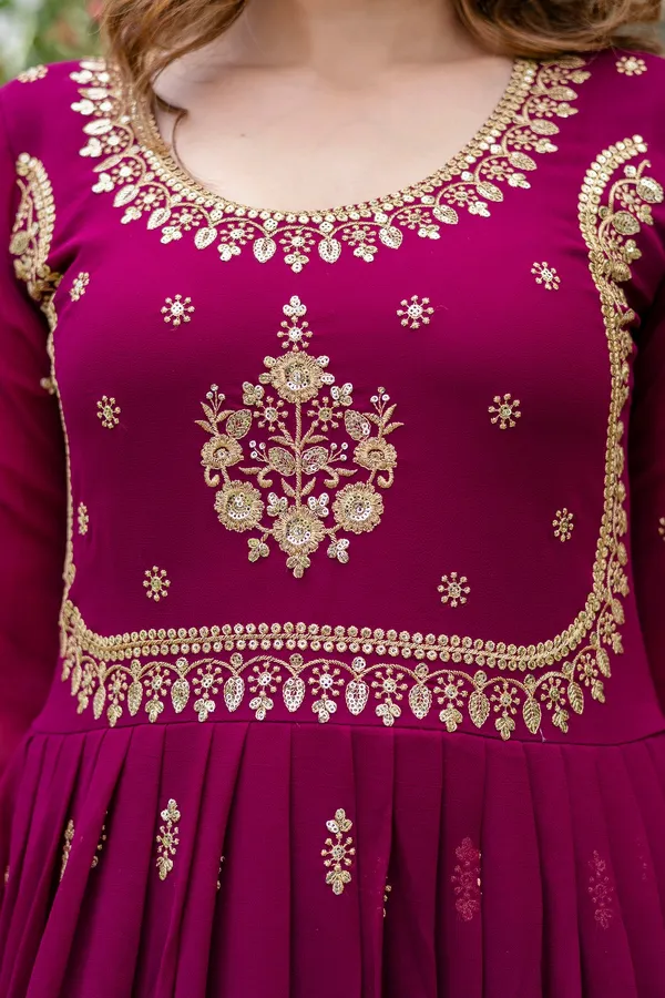 Wine_Anarkali_Gown_Dress_With_Dupatta_For_Women