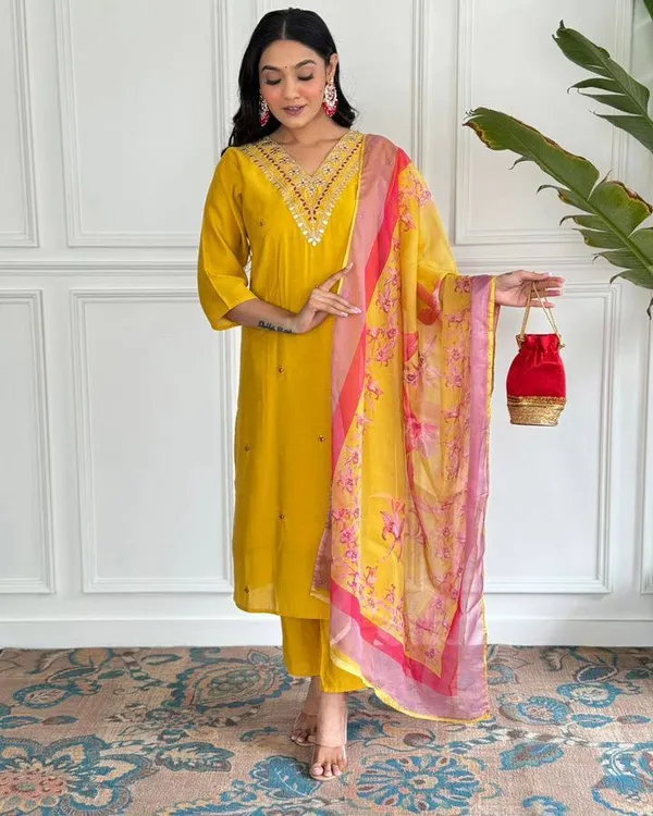 Yellow_Viscose_Chanderi_Designer_Embroidery_Work_With_Printed_Ethnic_Readymade_Salwar_Kameez_Stitched_For_Women