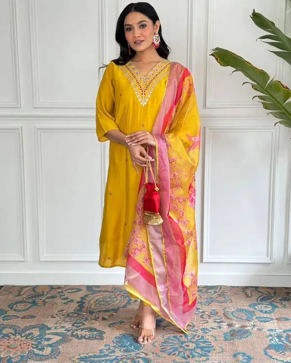 Yellow_Viscose_Chanderi_Designer_Embroidery_Work_With_Printed_Ethnic_Readymade_Salwar_Kameez_Stitched_For_Women