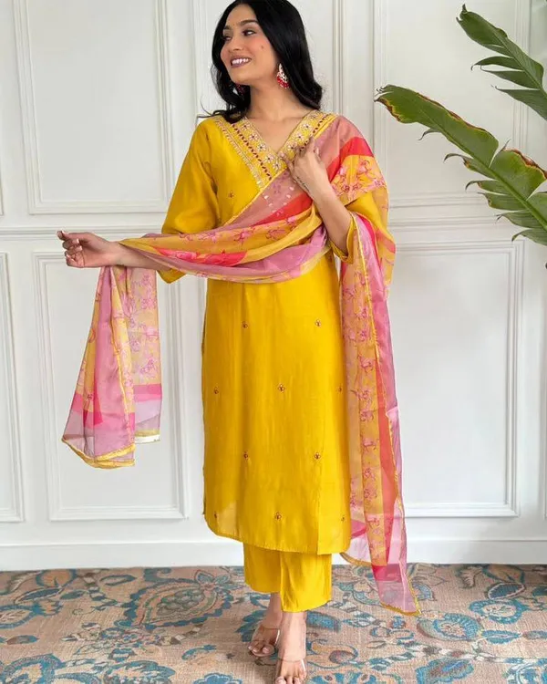 Yellow_Viscose_Chanderi_Designer_Embroidery_Work_With_Printed_Ethnic_Readymade_Salwar_Kameez_Stitched_For_Women