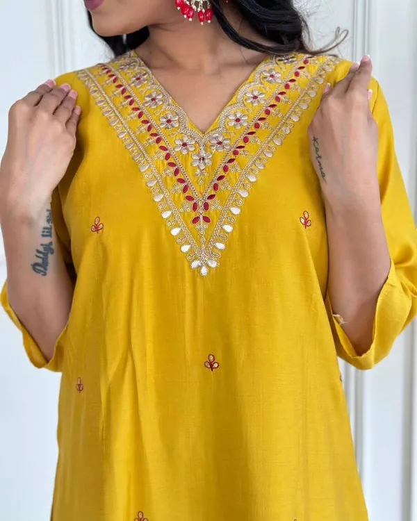 Yellow_Viscose_Chanderi_Designer_Embroidery_Work_With_Printed_Ethnic_Readymade_Salwar_Kameez_Stitched_For_Women