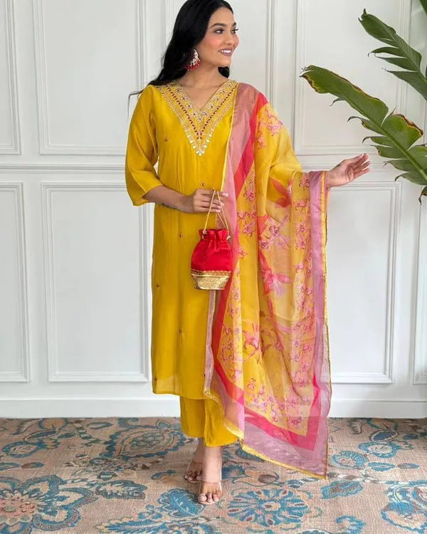 Yellow_Viscose_Chanderi_Designer_Embroidery_Work_With_Printed_Ethnic_Readymade_Salwar_Kameez_Stitched_For_Women