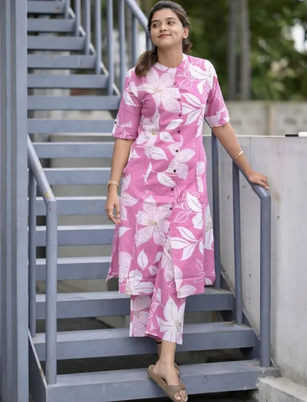 Pink_Premium_Quality_Printed_Kurta_For_Women