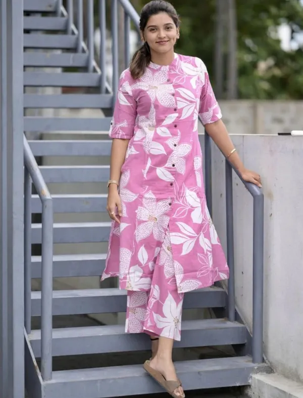 Pink_Premium_Quality_Printed_Kurta_For_Women