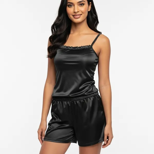 Black_Satin_Premium_Moonlit_Bermuda_For_Women
