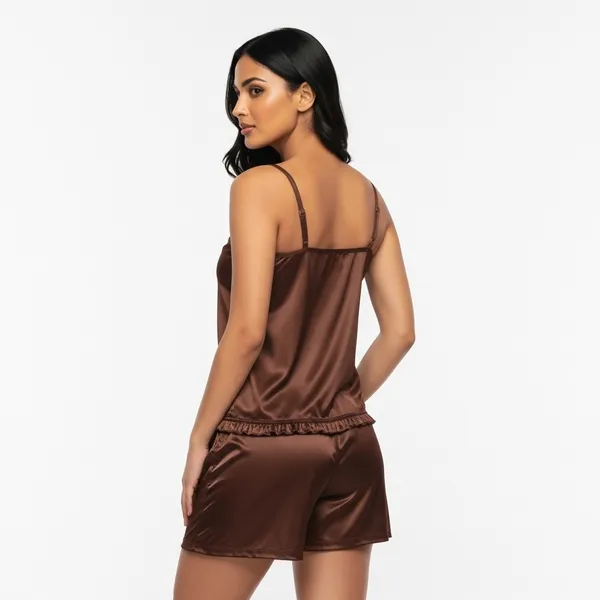 Brown_Satin_Premium_Moonlit_Bermuda_For_Women