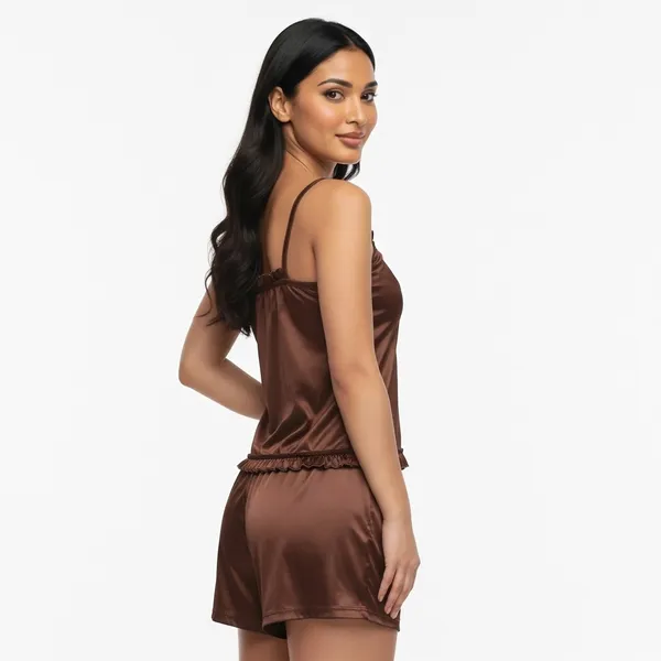 Brown_Satin_Premium_Moonlit_Bermuda_For_Women
