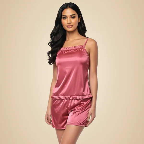Carrot_Satin_Premium_Moonlit_Bermuda_For_Women