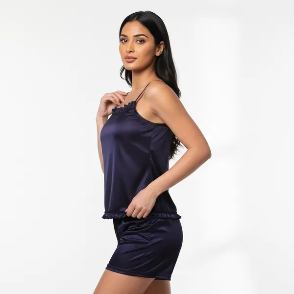 Navy_Blue_Satin_Premium_Moonlit_Bermuda_For_Women
