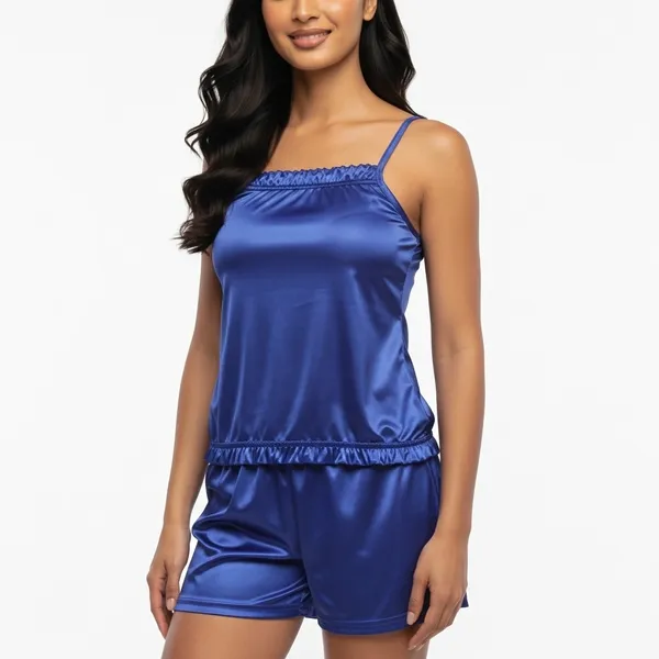 Royal_Blue_Satin_Premium_Moonlit_Bermuda_For_Women