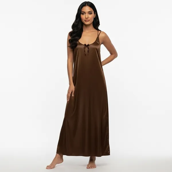 Brown_Satin_Premium_Moonlit_Long_Nighty_For_Women