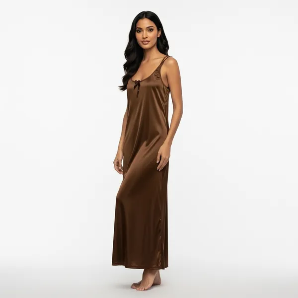 Brown_Satin_Premium_Moonlit_Long_Nighty_For_Women