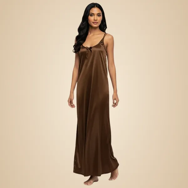 Brown_Satin_Premium_Moonlit_Long_Nighty_For_Women