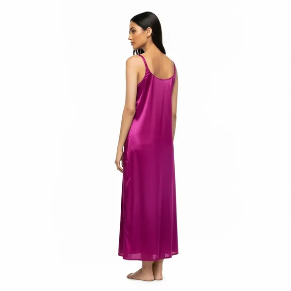 Dark_Pink_Satin_Premium_Moonlit_Long_Nighty_For_Women