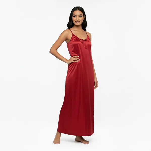 Maroon_Satin_Premium_Moonlit_Long_Nighty_For_Women