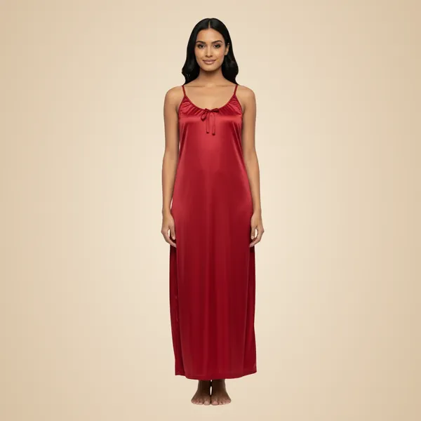 Maroon_Satin_Premium_Moonlit_Long_Nighty_For_Women