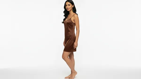 Brown_Satin_Premium_Moonlit_Short_Nighty_For_Women