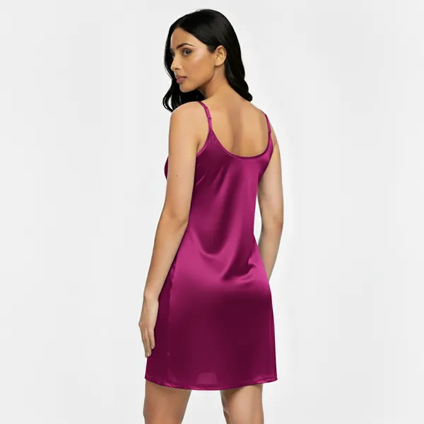 Dark_Pink_Satin_Premium_Moonlit_Short_Nighty_For_Women