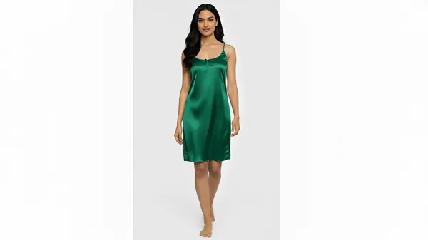 Green_Satin_Premium_Moonlit_Short_Nighty_For_Women
