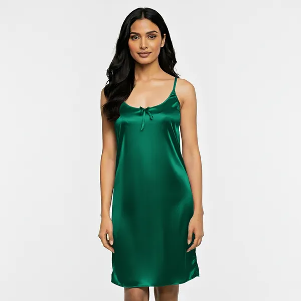 Green_Satin_Premium_Moonlit_Short_Nighty_For_Women
