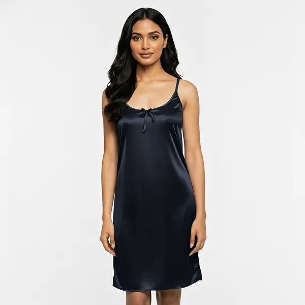Navy_Blue_Satin_Premium_Moonlit_Short_Nighty_For_Women