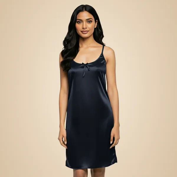 Navy_Blue_Satin_Premium_Moonlit_Short_Nighty_For_Women