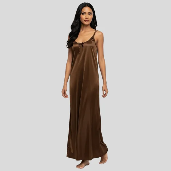 Brown_Satin_Premium_Moonlit_Long_Nighty_For_Women