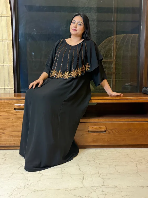 Black_Dress_With_Handwork_For_Women
