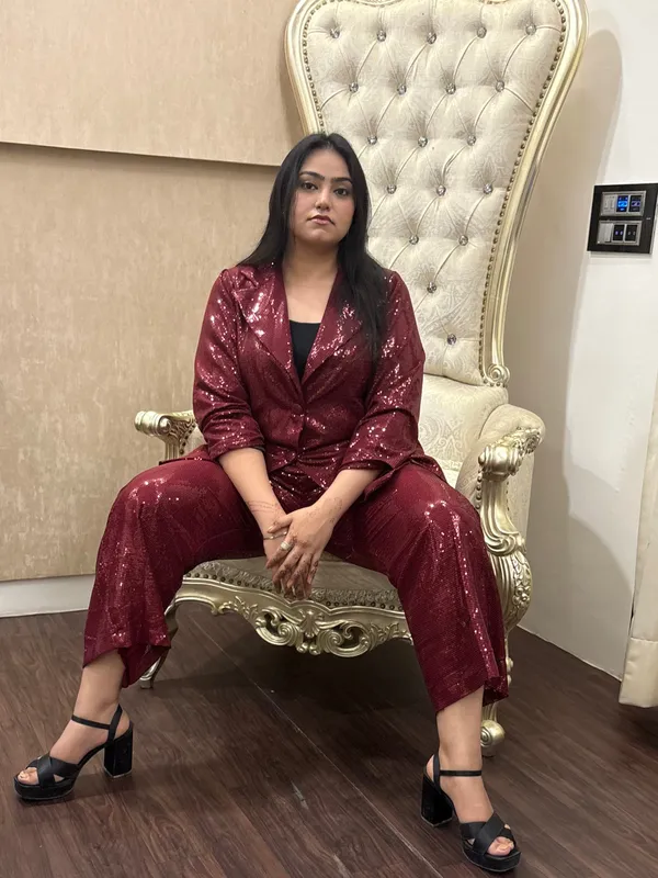 Maroon_Sequin_Co-Ord_Set_For_Women