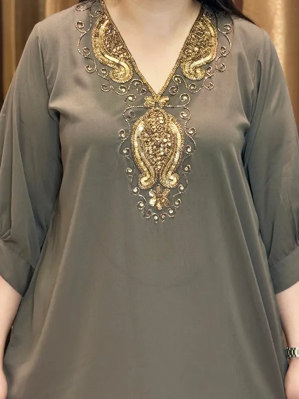 Brown_Co-Ord_Set_With_Hand_Work_For_Women