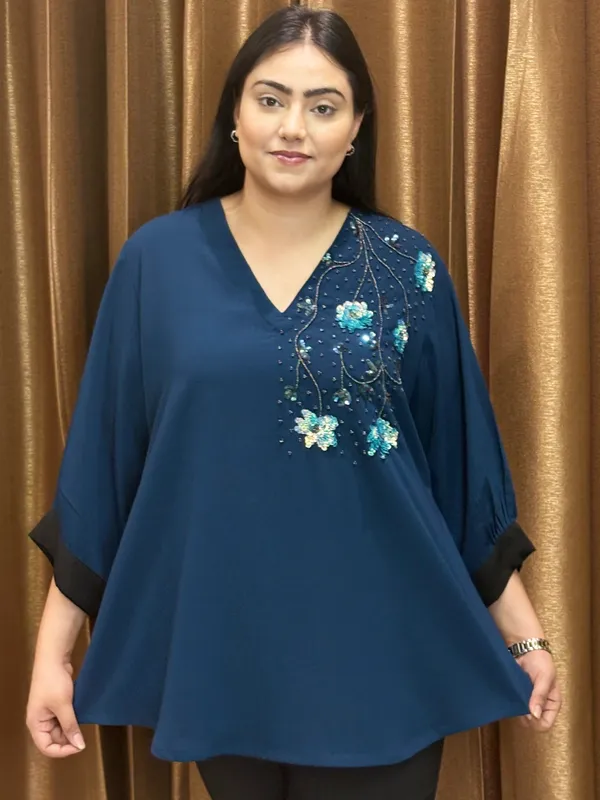 Navy_Blue_Top_With_Hand_Work_For_Women