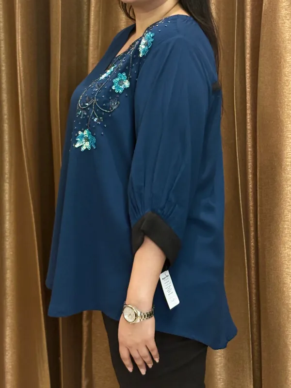 Navy_Blue_Top_With_Hand_Work_For_Women