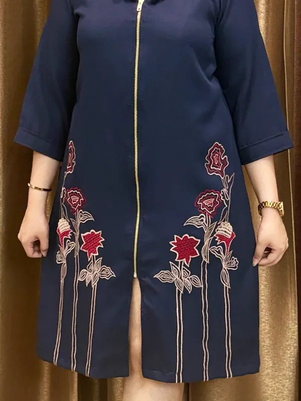 Navy_Blue_Zip_Dress_With_Thread_Work_For_Women