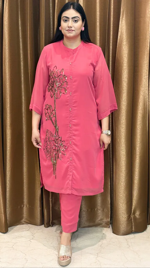 Peach_Co-Ord_Set_With_Hand_Work_For_Women