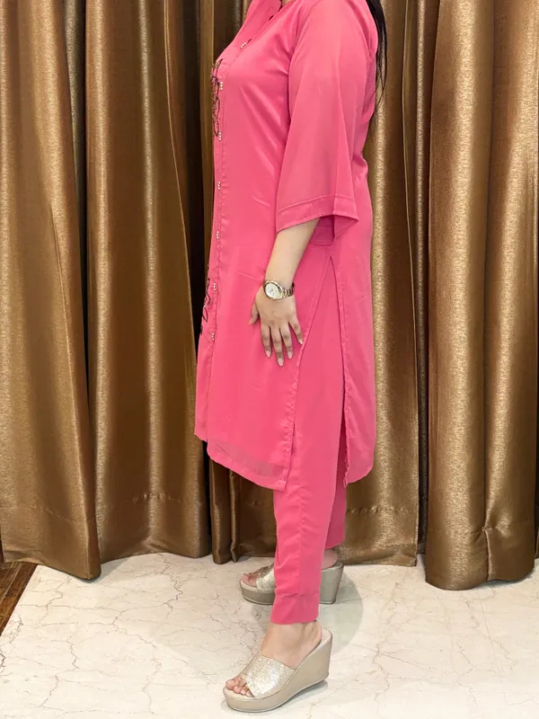 Peach_Co-Ord_Set_With_Hand_Work_For_Women