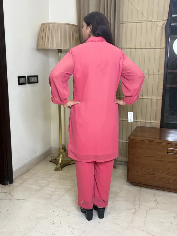 Peach_Co-Ord_Set_With_Thread_Work_For_Women