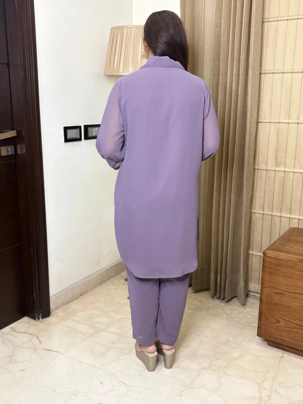 Purple_Purplish_Co-Ord_Set_With_Thread_Work_For_Women