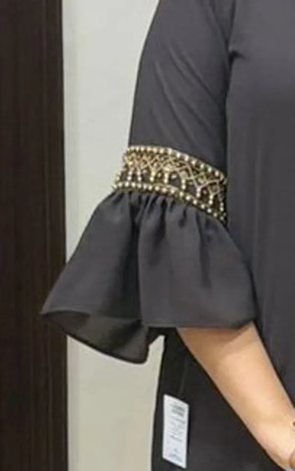 Grey_Co-Ord_Set_With_Handwork_And_Frill_Sleeves_For_Women