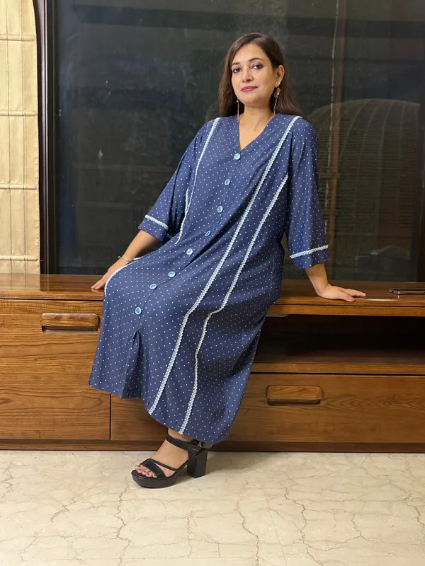 Blue_Soft_Denim_Dress_With_White_Polka_For_Women