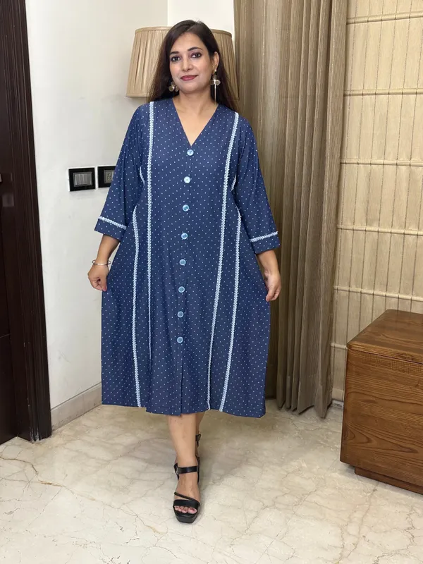 Blue_Soft_Denim_Dress_With_White_Polka_For_Women
