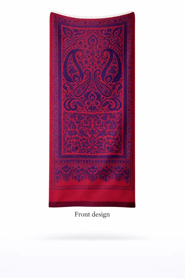 Blue_And_Deep_Pink_Wool_With_Viscose_Soft_Kashmiri_Paisley_Design_Shawl_For_Women