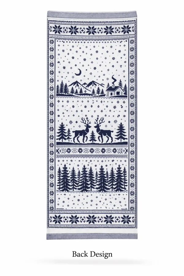 Navy_Blue_And_White_Wool_With_Viscose_Soft_Story_Shawl_For_Women