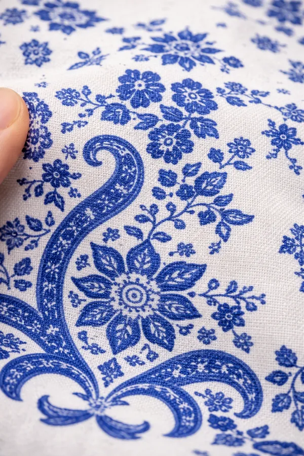 Blue_And_White_Wool_With_Viscose_Soft_Kashmiri_Paisley_Design_Shawl_For_Men