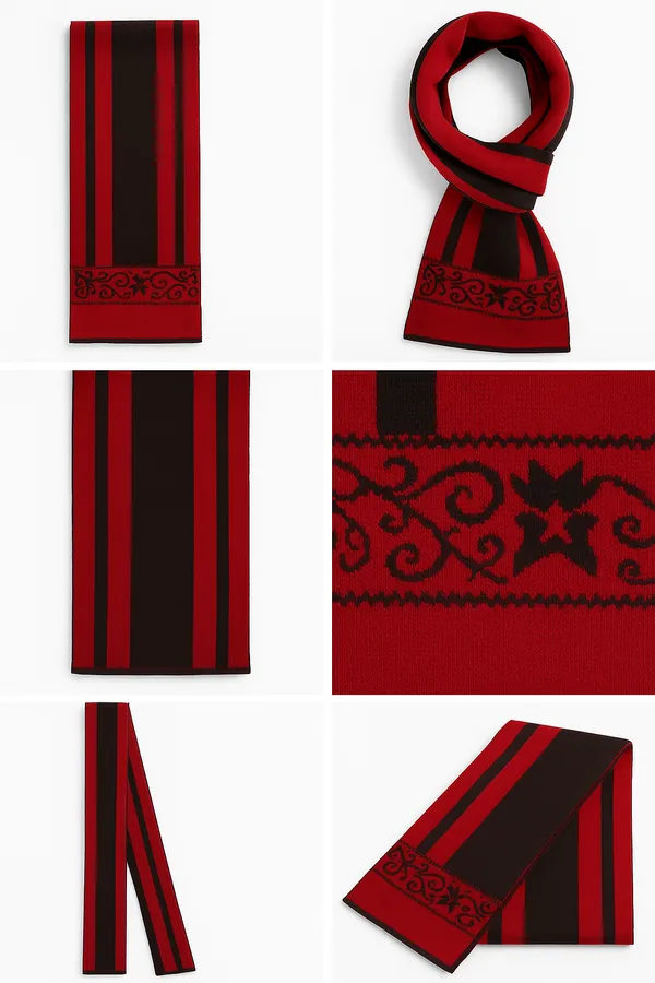 Maroon_And_Navy_Blue_Wool_With_Viscose_Soft_Ethnic_Fular_For_Men